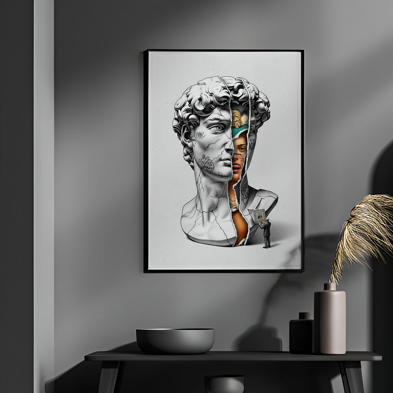 Layers — Surreal David Bust Wall Art Print