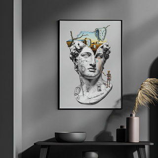Flow of Time Dali — Surreal Melting Clocks Wall Art Print