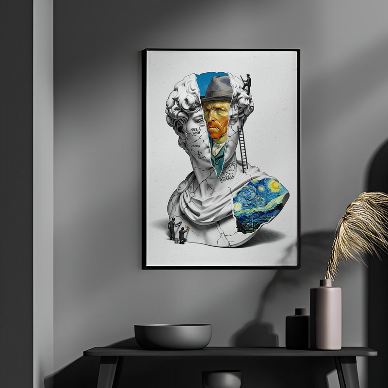 Van Gogh Starry Night — Surreal Altered Art Wall Print