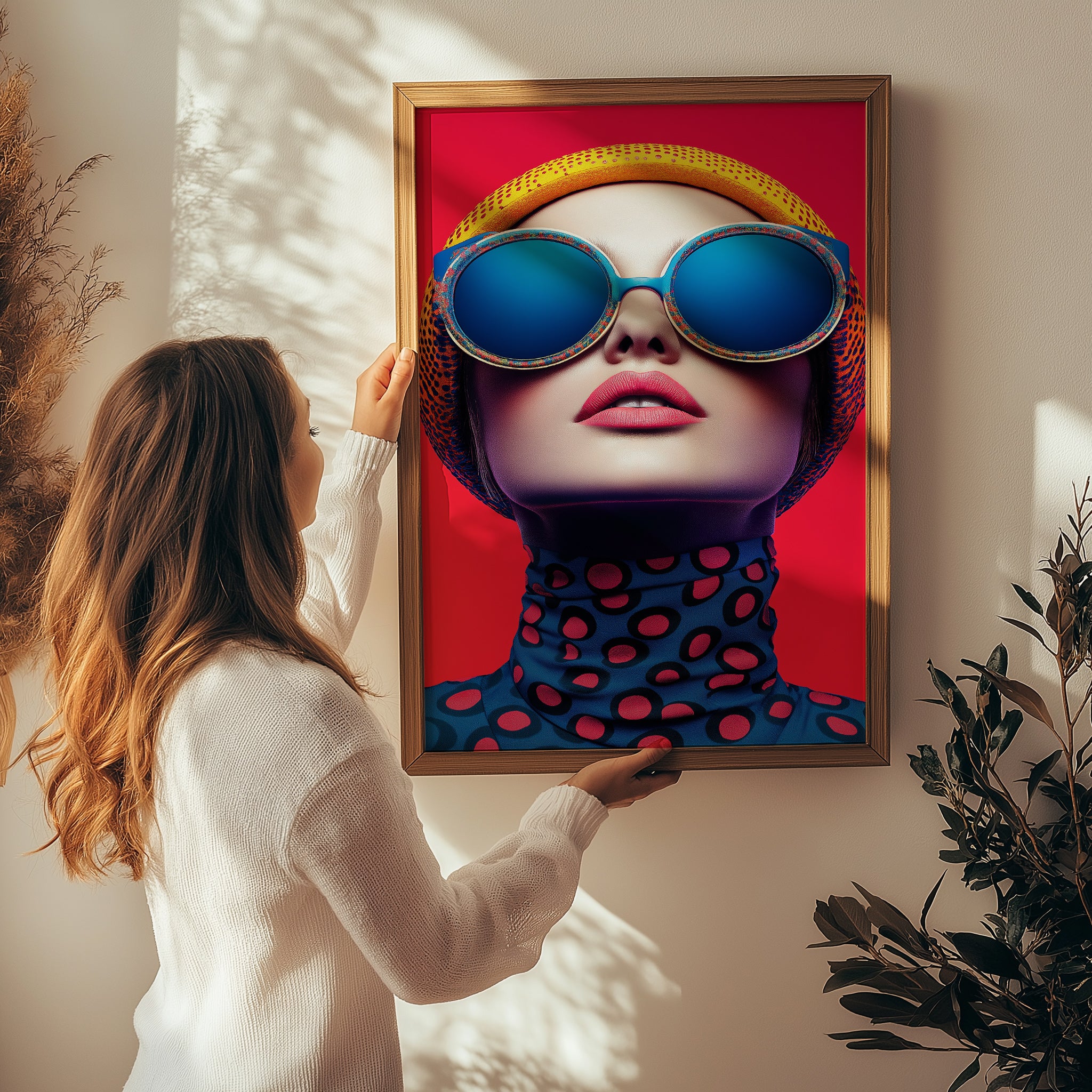Color Burst Wall Art Print — Vibrant Pop Portrait Poster