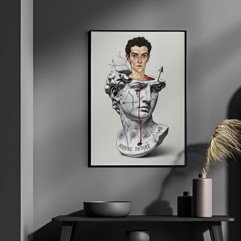 Burning Desire — Egon Schiele Inspired Wall Art Print