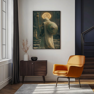 Symbol of Hope Wall Art Print — Mystical Guardian Figure Poster