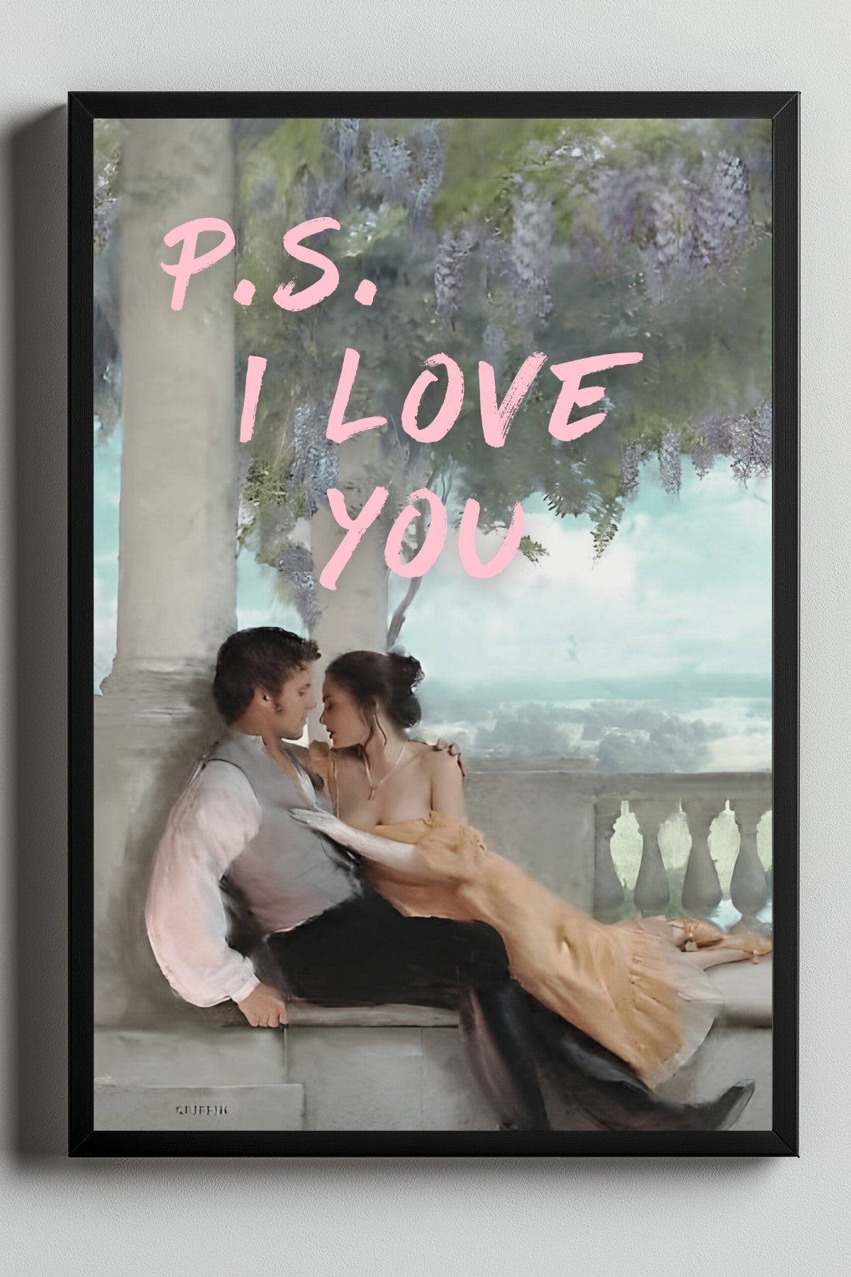 P.S. I Love You Wall Art Print — Romantic Love Letter Quote Poster