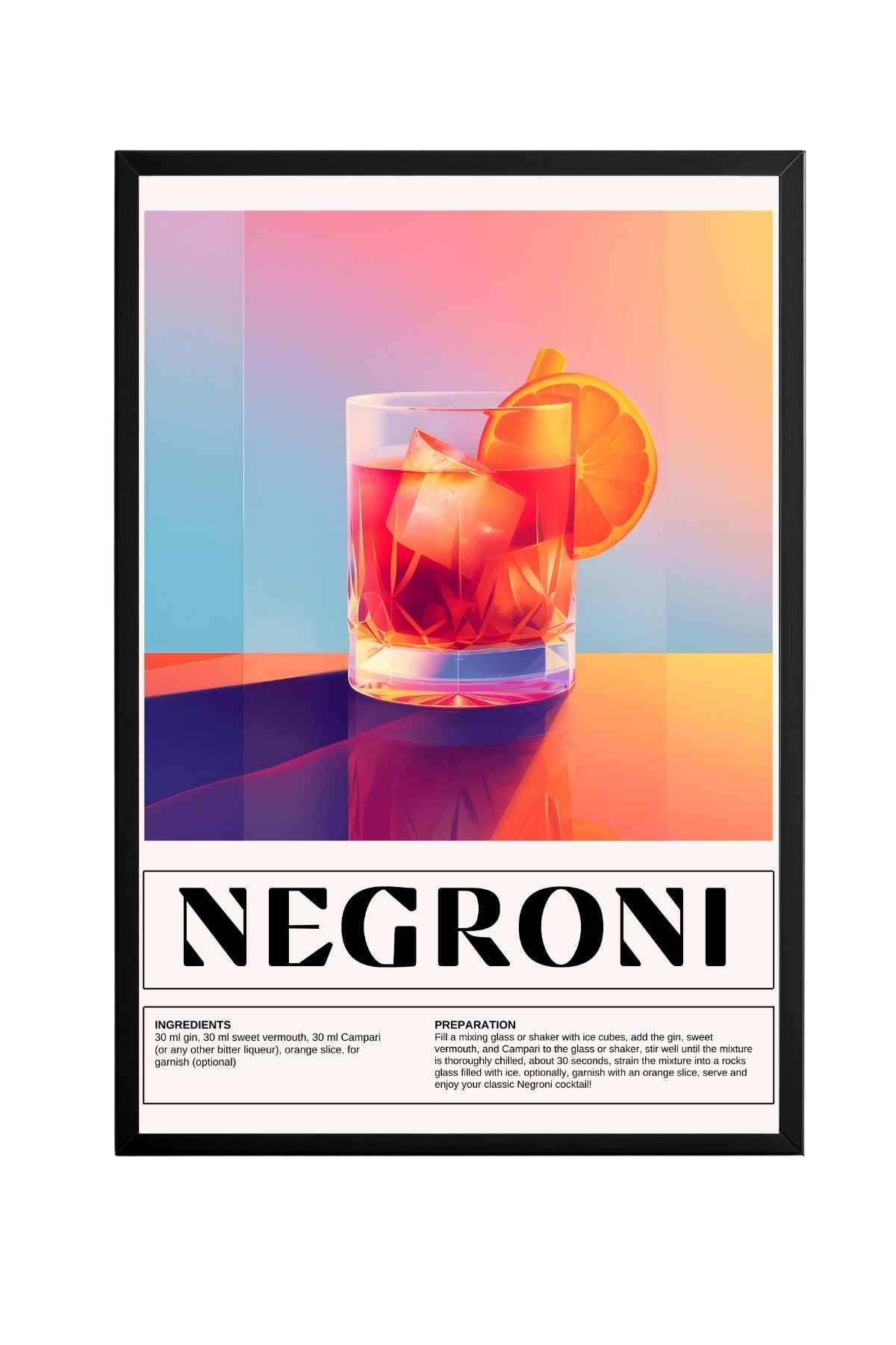 Negroni –  Tablo Boyutlarında ve Yüksek Kaliteli Poster