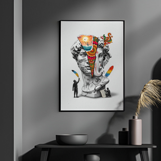 Hubris & Ganesha — Surreal David Bust Wall Art Print