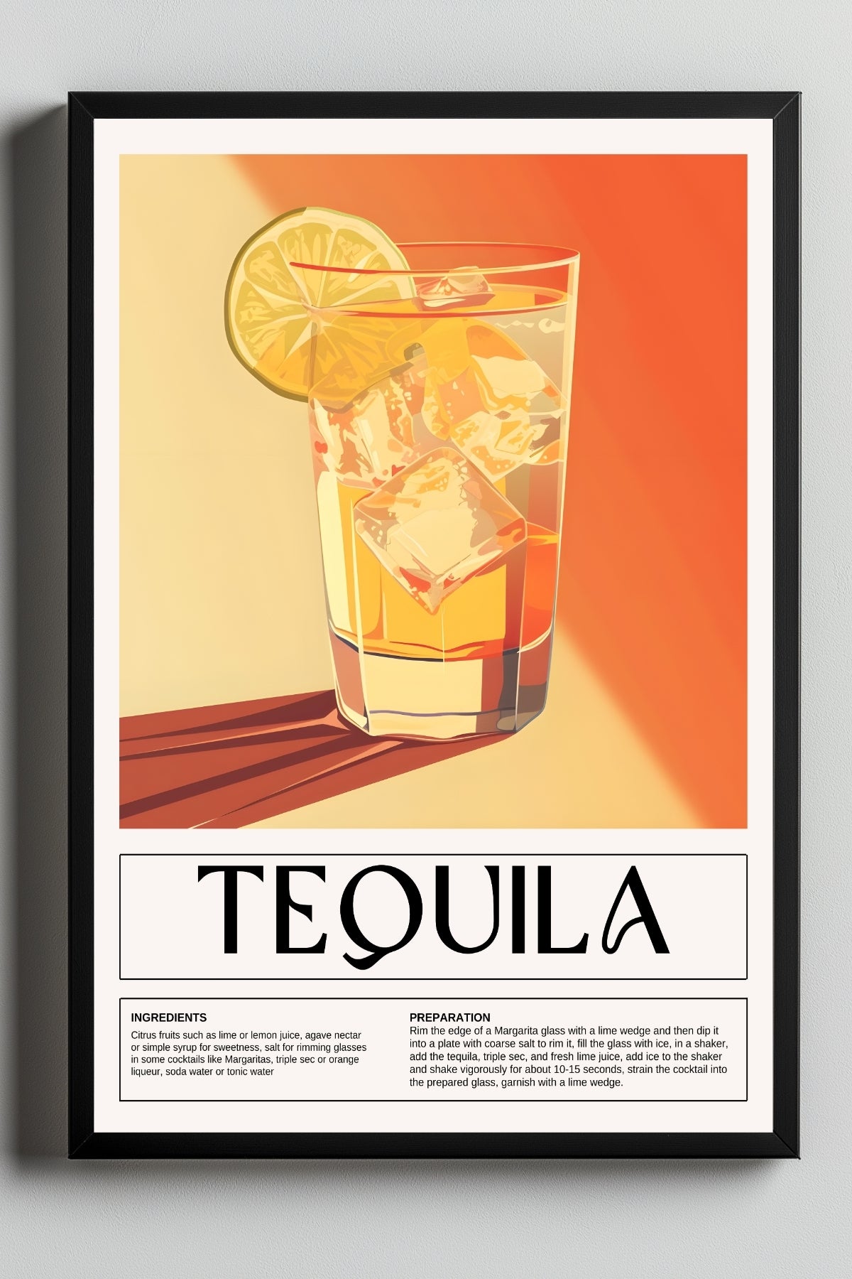 Tequila Wall Art Print — Bold Mexican Spirit Poster
