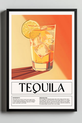 Tequila Wall Art Print — Bold Mexican Spirit Poster