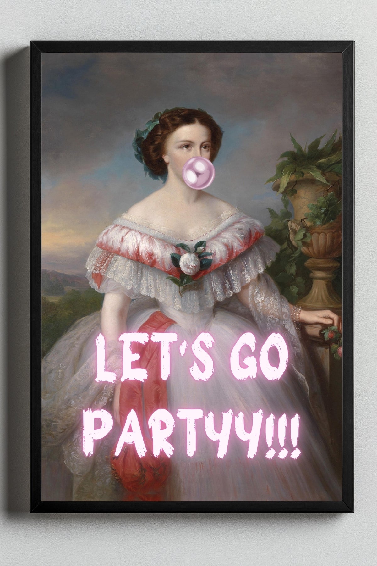 Let's Go Party Wall Art Print — Fun Celebration Quote Poster