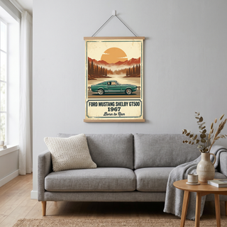 Ford Mustang Shelby GT500 1967 Forest Green Edition — Vintage Muscle Lake Print