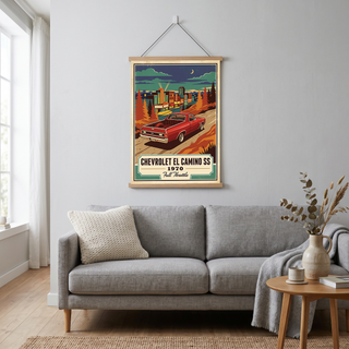 Chevrolet El Camino SS 1970 Poster — Vintage Muscle Truck Cinema Marquee Print