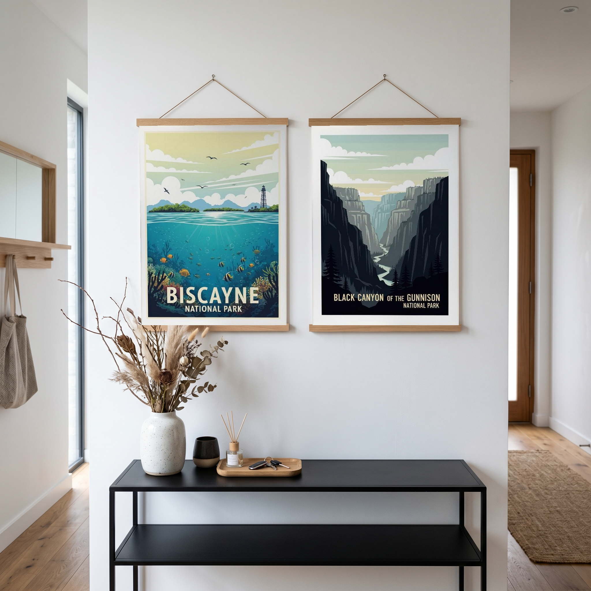 Biscayne National Park Poster — Vintage Florida Coral Reef Lighthouse Print