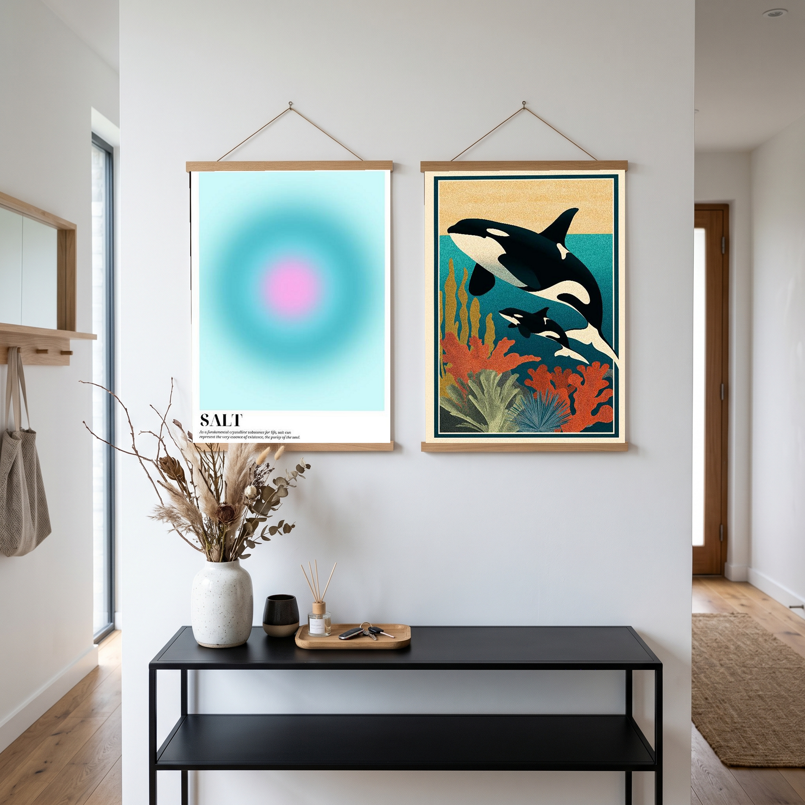 Salt Aura Abstract Poster — Spiritual Gradient Wall Art Print