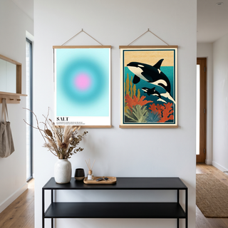 Salt Aura Abstract Poster — Spiritual Gradient Wall Art Print