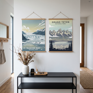 Glacier Bay National Park Poster — Vintage Alaska Tidewater Glacier Seal Print