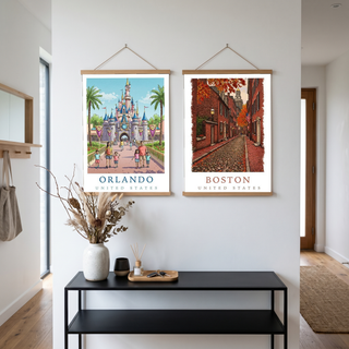 Orlando Florida Travel Poster — Fairy Tale Castle Theme Park Family Print