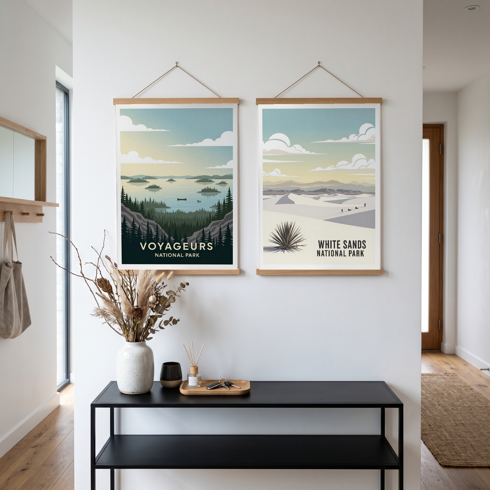 Voyageurs National Park Poster — Vintage Minnesota Canoe Lake Print