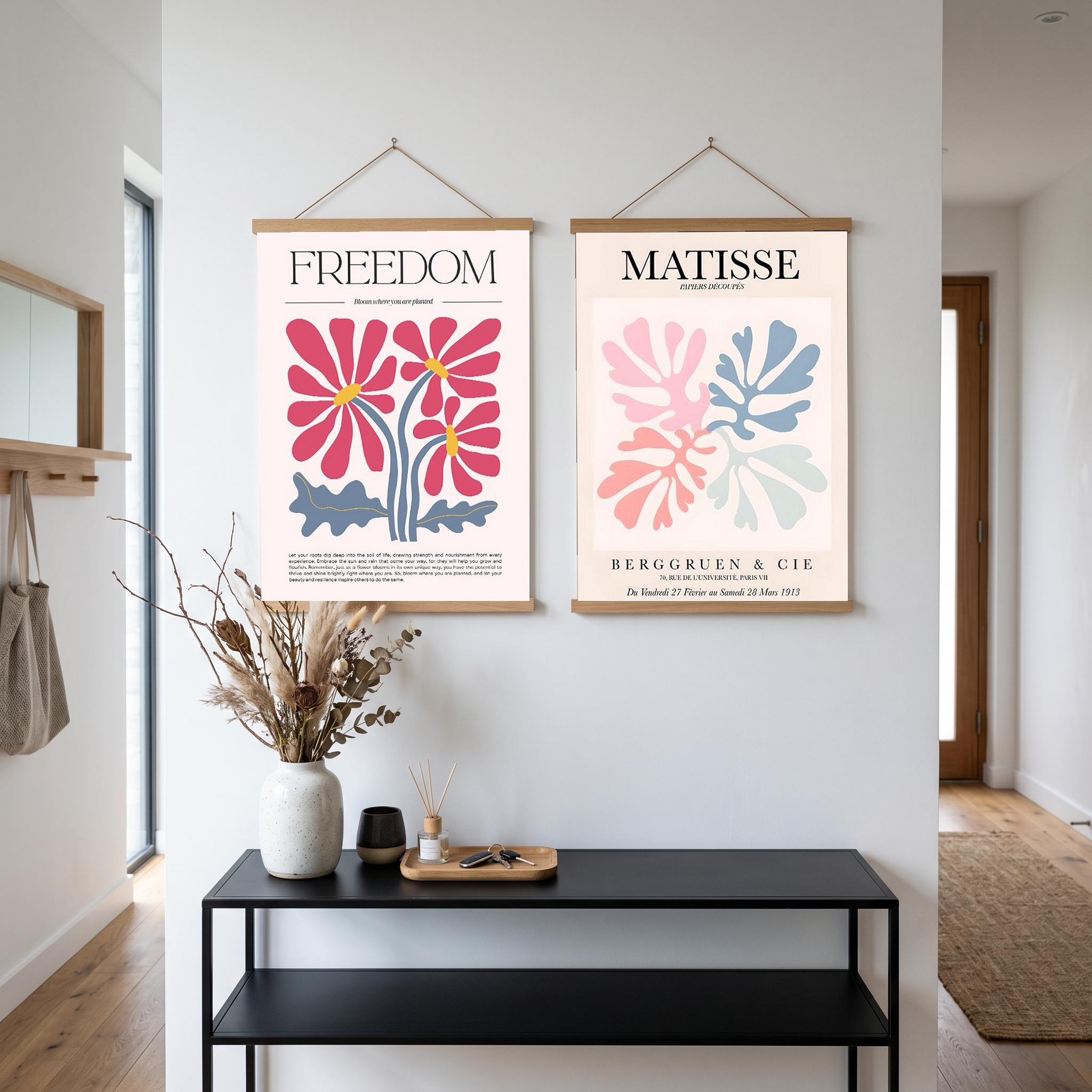 Freedom Bloom Where You Are Planted Floral Poster - Pink Daisy Wall Art Print