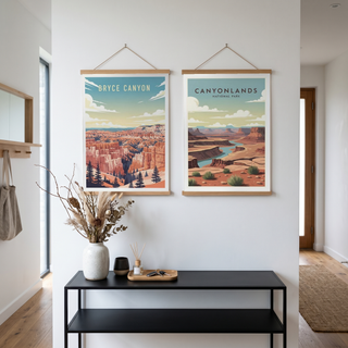 Bryce Canyon National Park Poster — Vintage Utah Hoodoo Sunrise Print