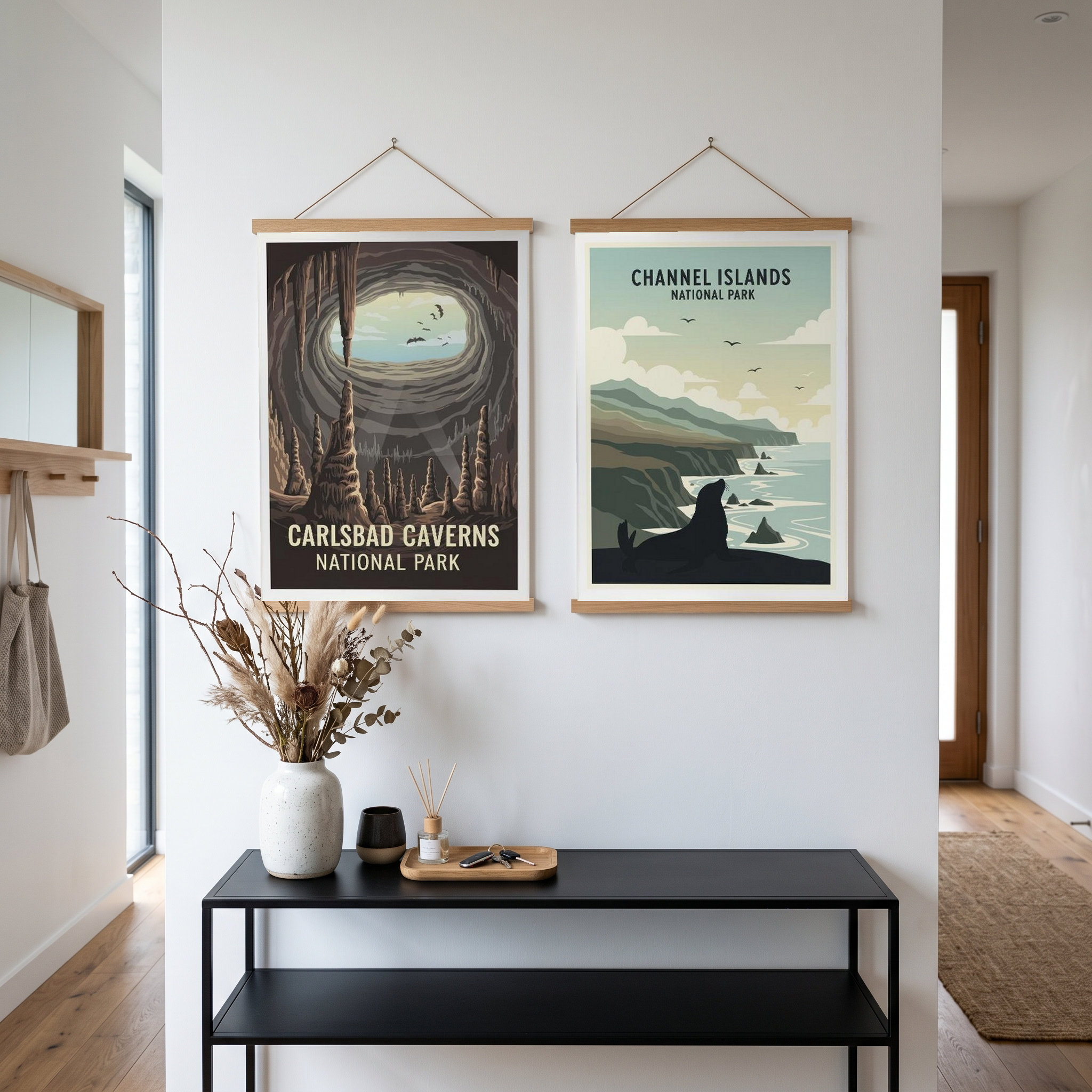 Carlsbad Caverns National Park Poster — Vintage New Mexico Bat Cave Print