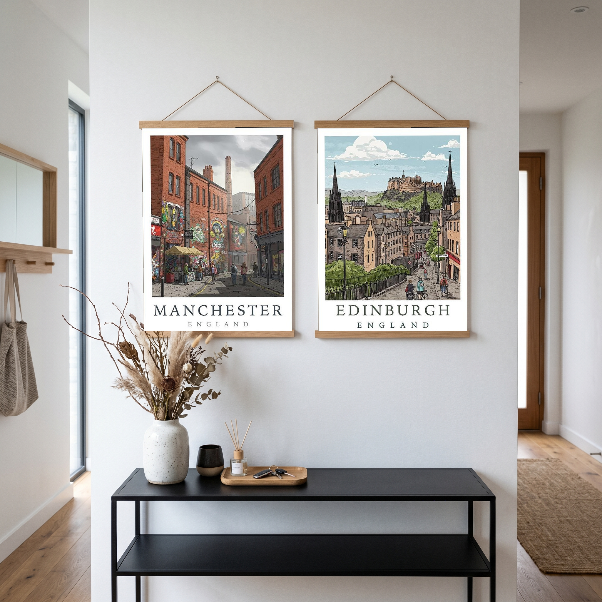 Manchester England Travel Poster — Northern Quarter Street Art Print