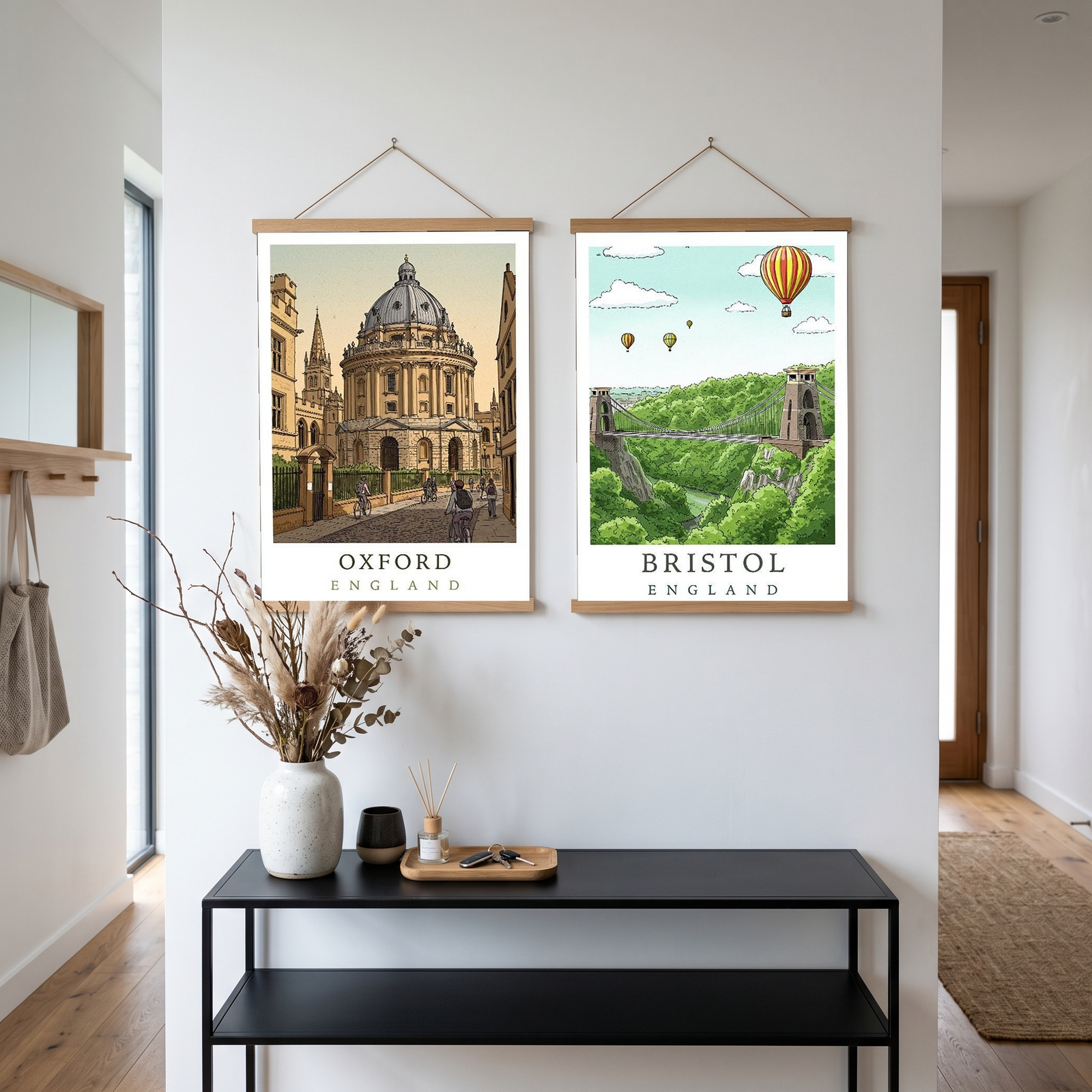 Oxford England Travel Poster — Radcliffe Camera University City Print