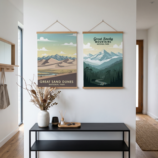 Great Sand Dunes National Park Poster — Vintage Colorado Dune Field Print