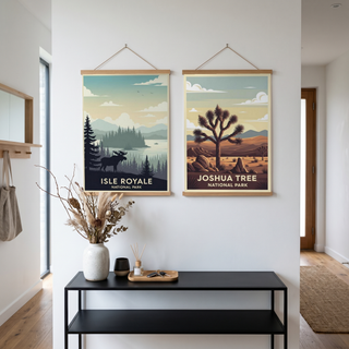 Isle Royale National Park Poster — Vintage Michigan Moose Lake Superior Print