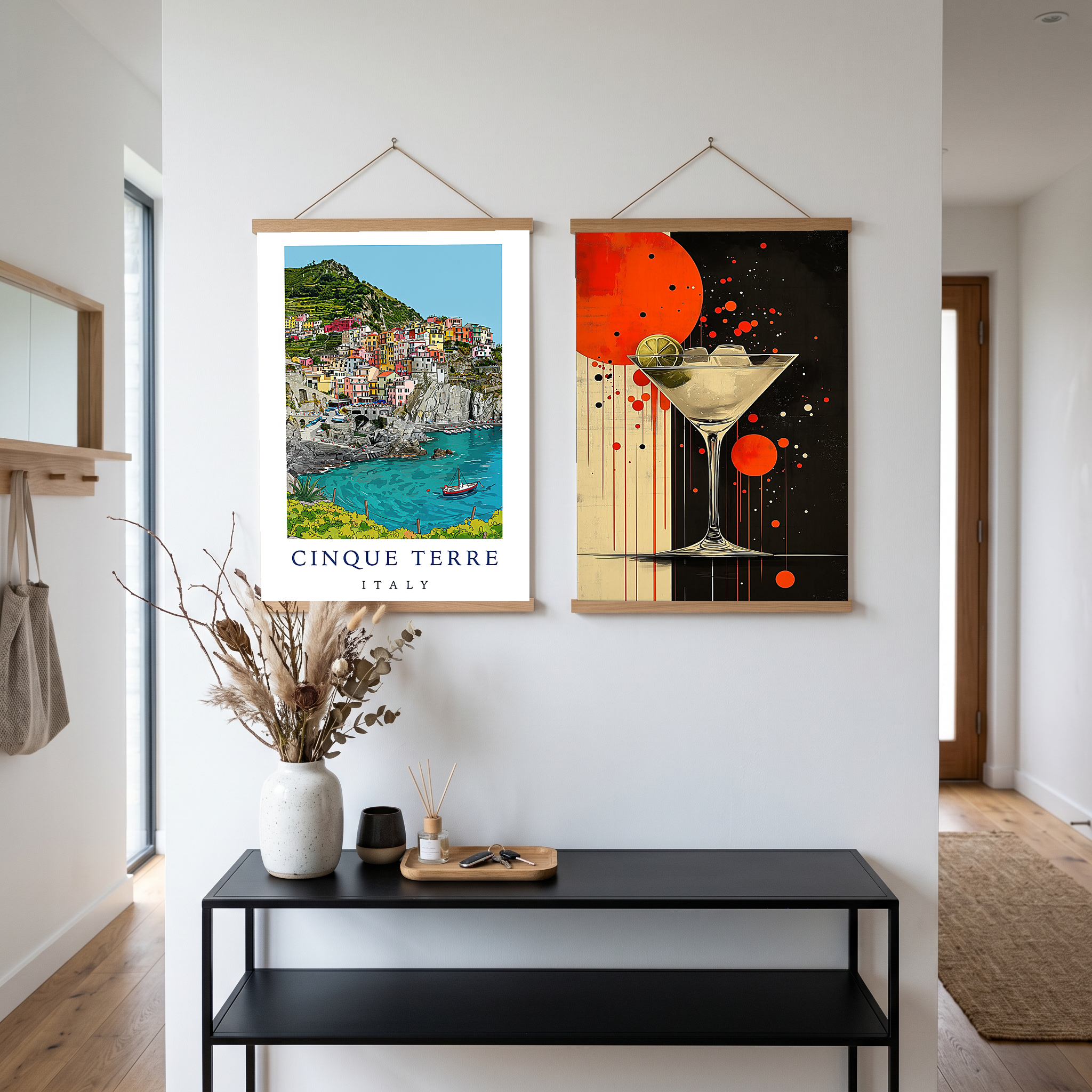 Cinque Terre Italy Travel Poster — Manarola Coastal Village Print