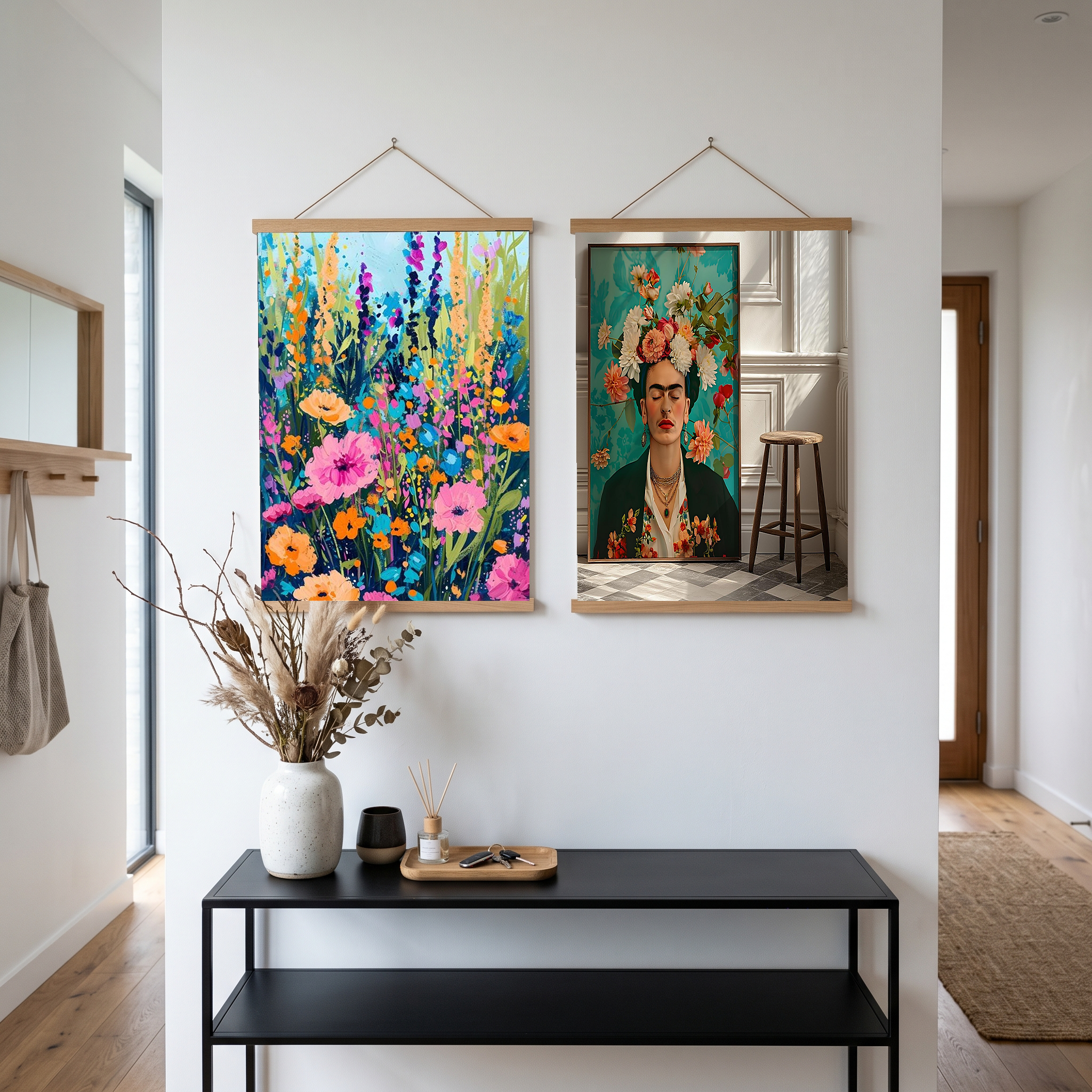 Abstract Flower Field Print — Vibrant Botanical Painterly Wall Art