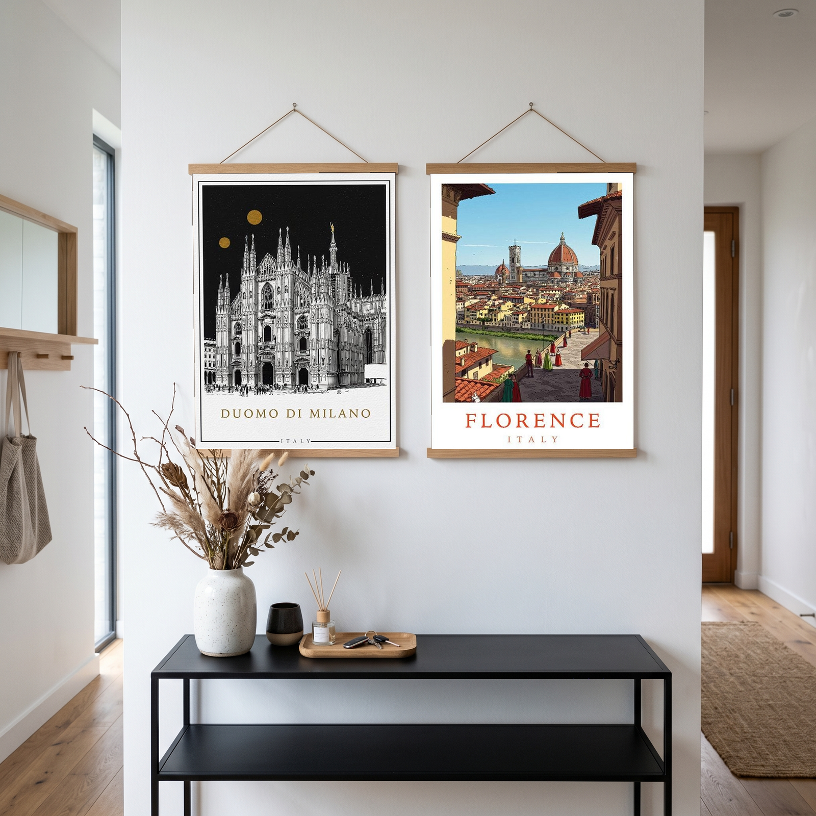 Duomo di Milano Italy Poster — Milan Cathedral Gold Moons Print