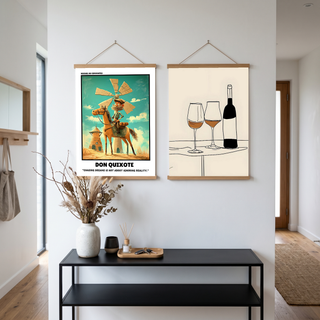 Don Quixote Poster - Chasing Dreams Literary Quote Wall Art Print