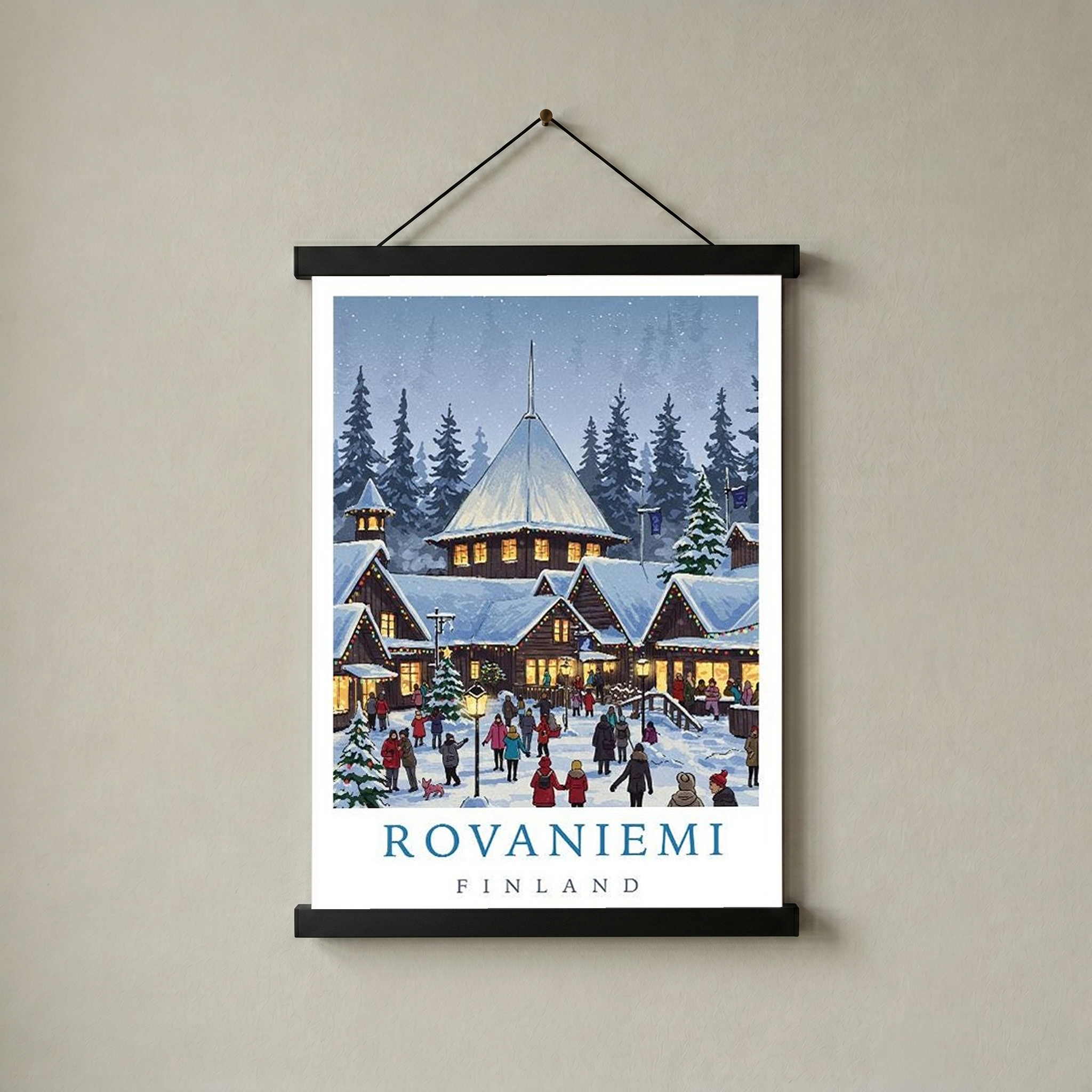 Rovaniemi Finland — Santa Village Winter Travel Wall Art Print