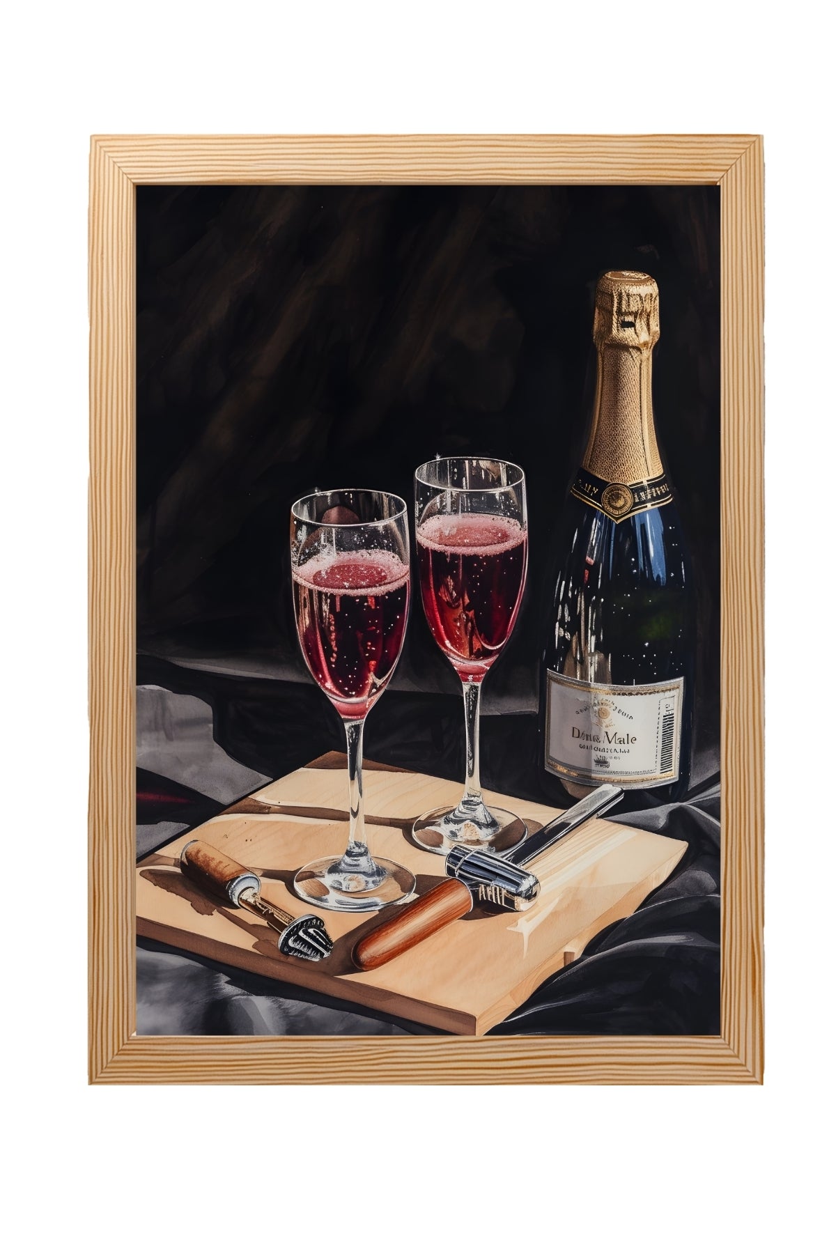 Sparkling Elegance Wall Art Print — Champagne Glamour Quote Poster