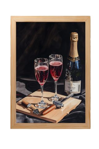 Sparkling Elegance Wall Art Print — Champagne Glamour Quote Poster