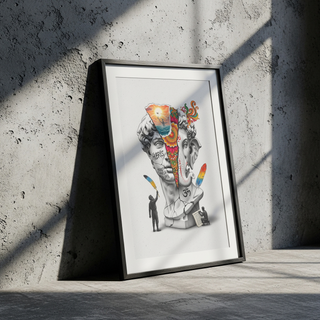 Hubris & Ganesha — Surreal David Bust Wall Art Print
