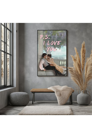 P.S. I Love You Wall Art Print — Romantic Love Letter Quote Poster