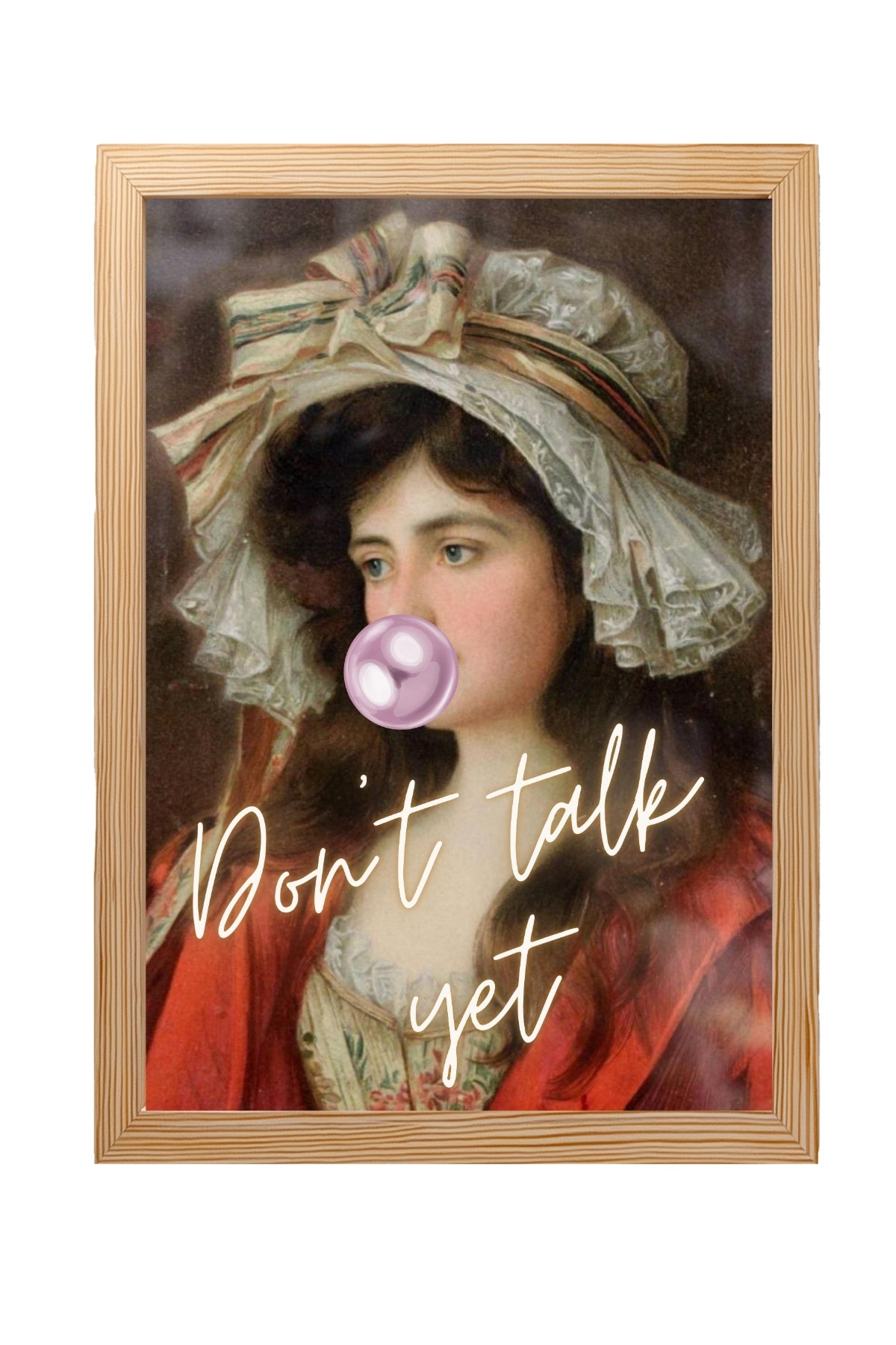 Don't Talk Yet Wall Art Print — Funny Morning Mood Quote Poster