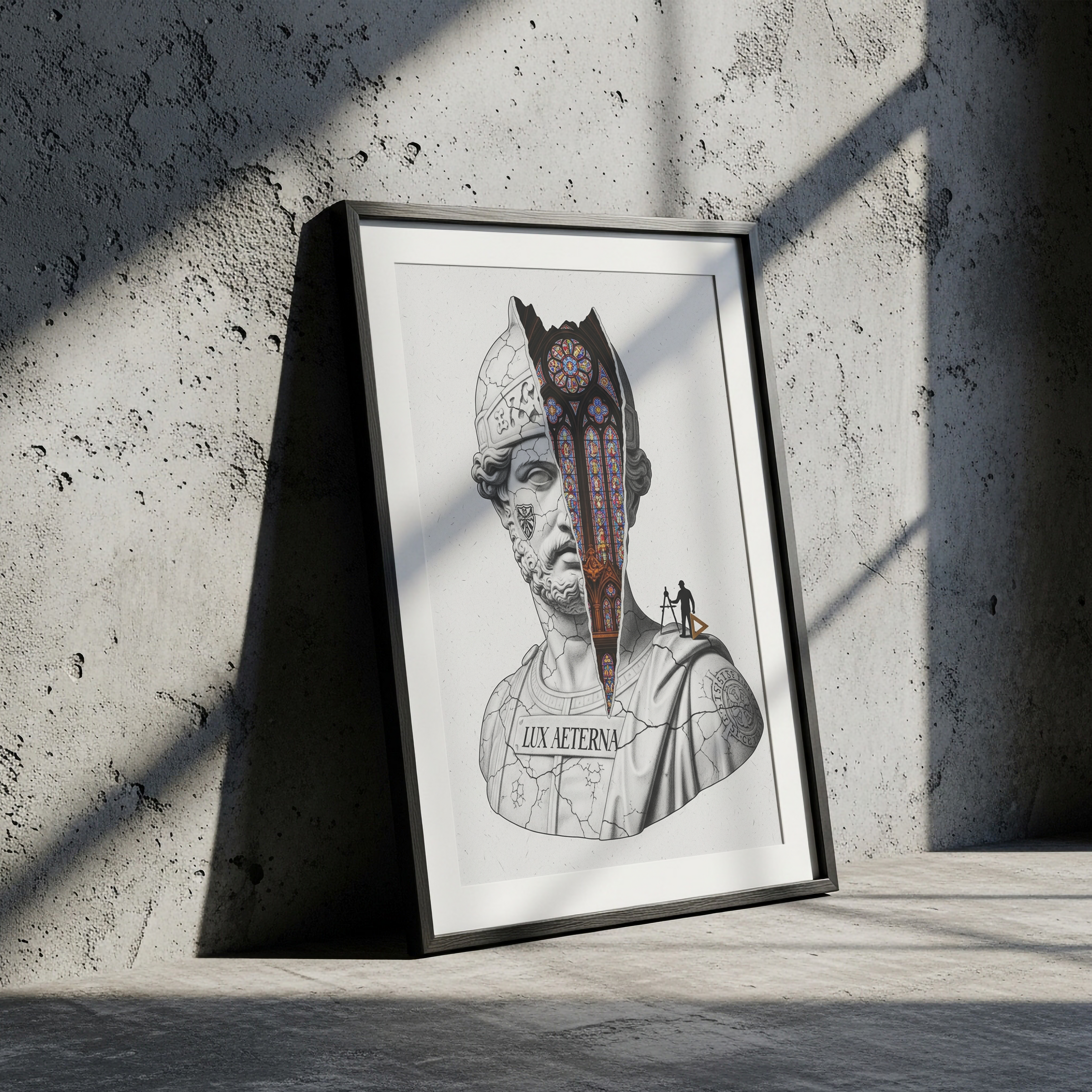 Lux Aeterna — Surreal Roman Bust Wall Art Print