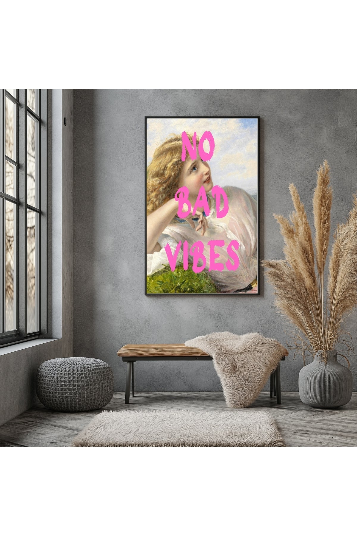No Bad Vibes Wall Art Print — Good Energy Quote Poster
