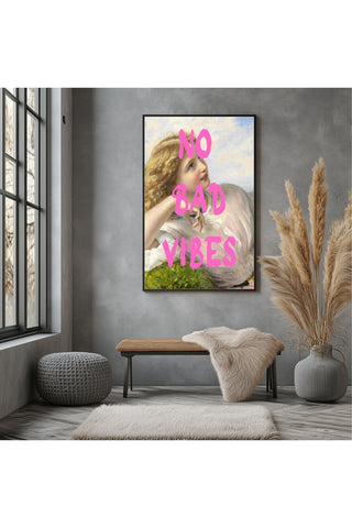 No Bad Vibes Wall Art Print — Good Energy Quote Poster