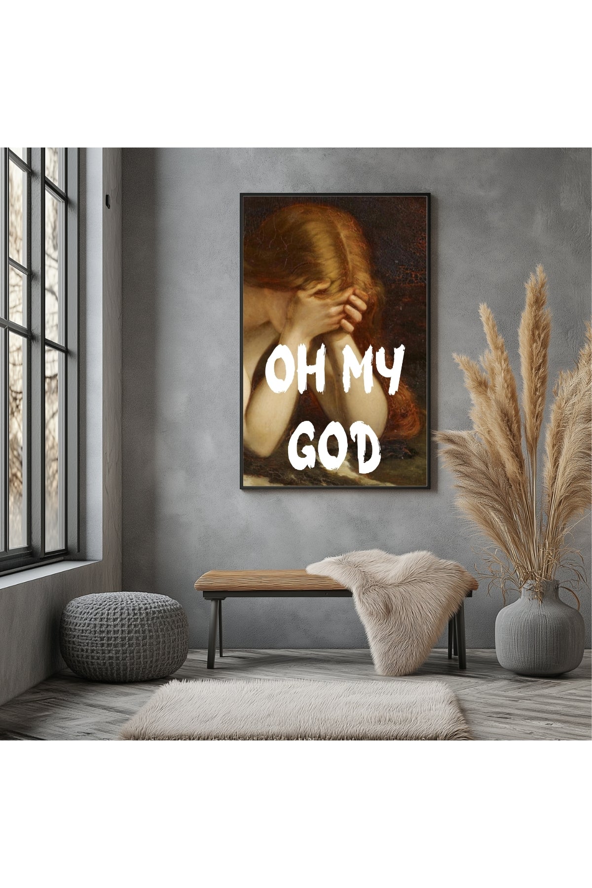 Oh My God Wall Art Print — Bold Expression Quote Poster