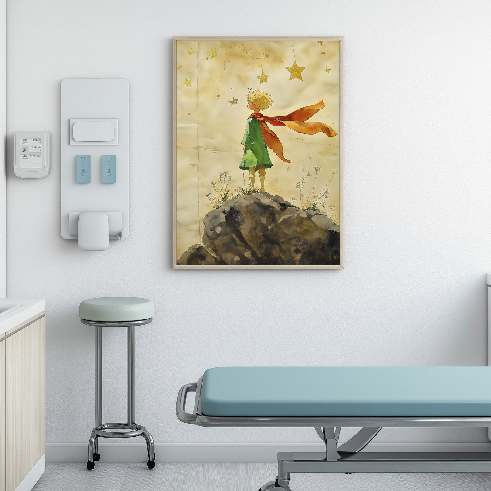 Innocence in Stars Wall Art Print — Dreamy Celestial Romance Poster