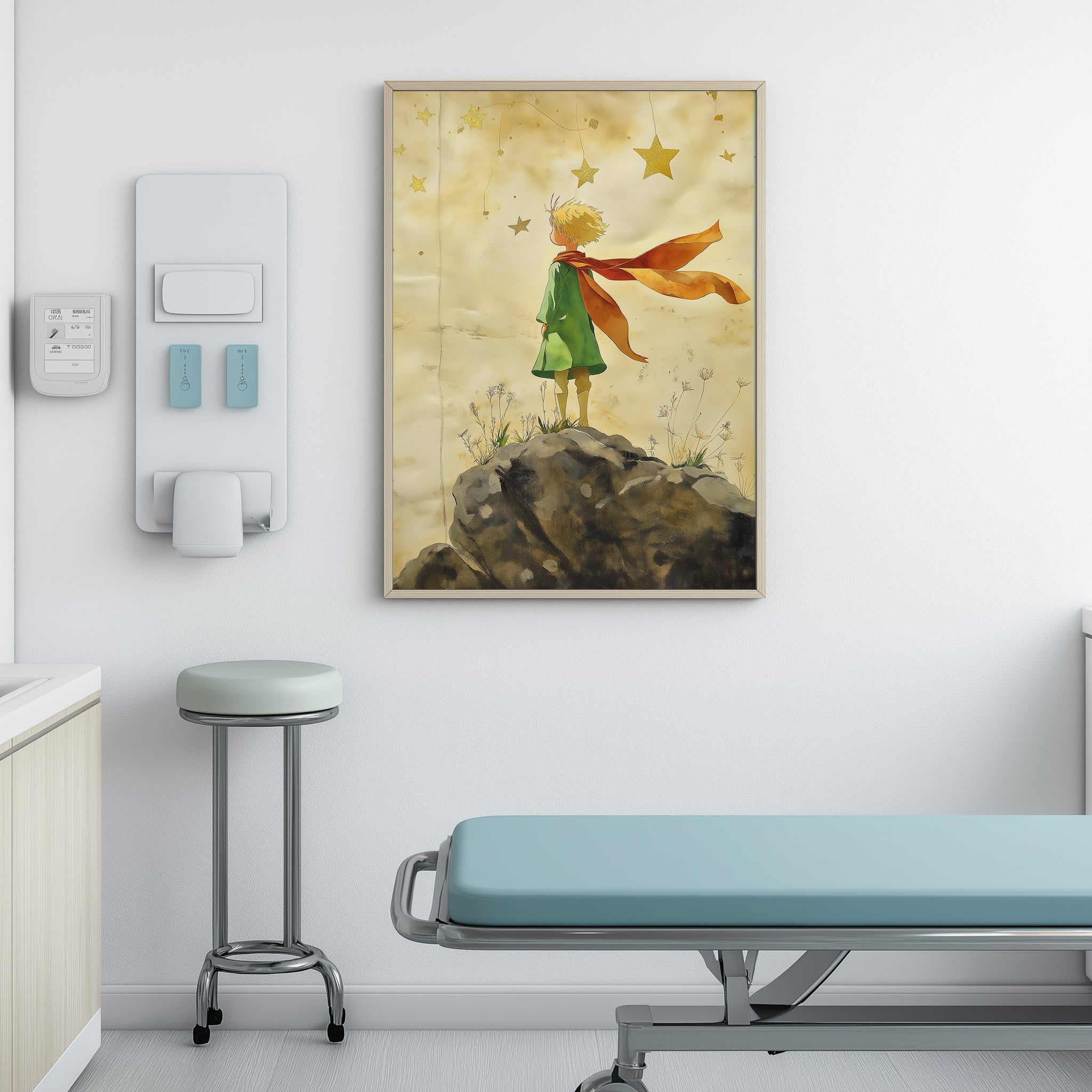Innocence in Stars Wall Art Print — Dreamy Celestial Romance Poster