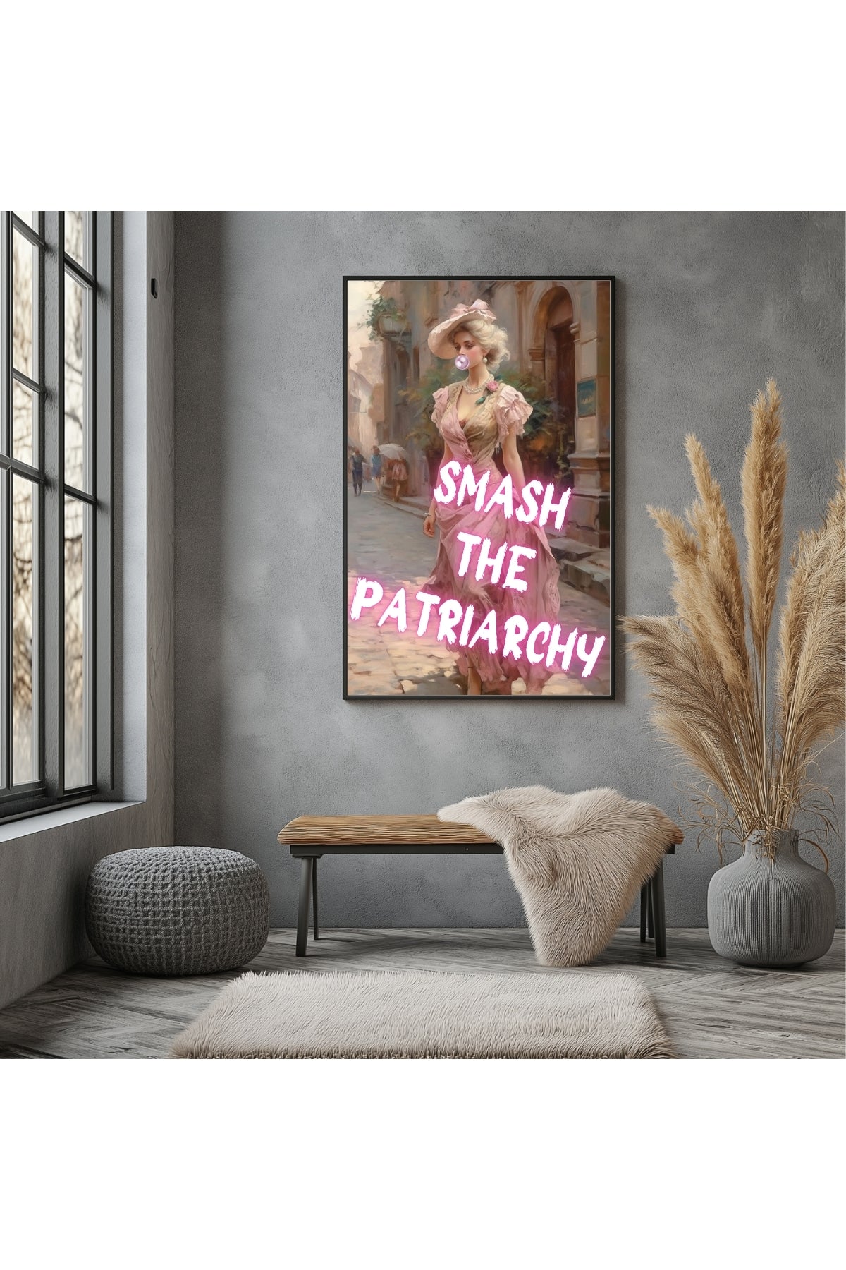 Smash The Patriarchy Wall Art Print — Bold Feminist Quote Poster
