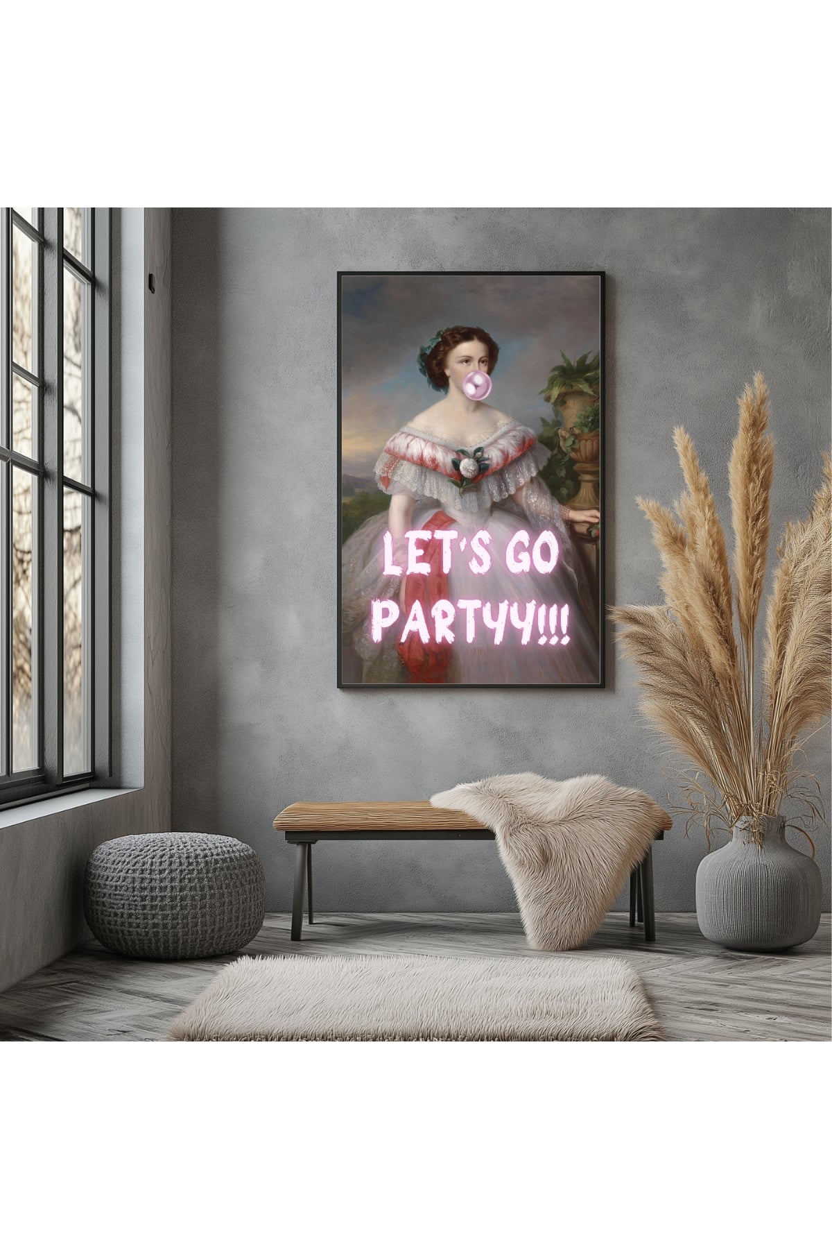 Let's Go Party Wall Art Print — Fun Celebration Quote Poster