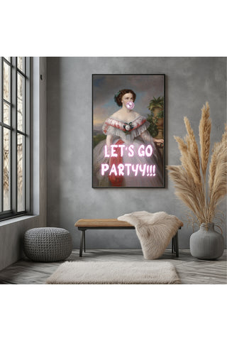 Let's Go Party Wall Art Print — Fun Celebration Quote Poster