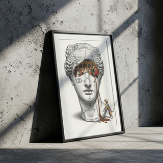 Hera Eternal Vows — Surreal Goddess Bust Wall Art Print