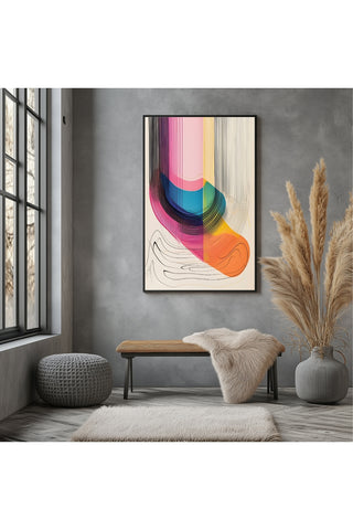 Vivid Flow Wall Art Print — Bold Fluid Abstract Poster