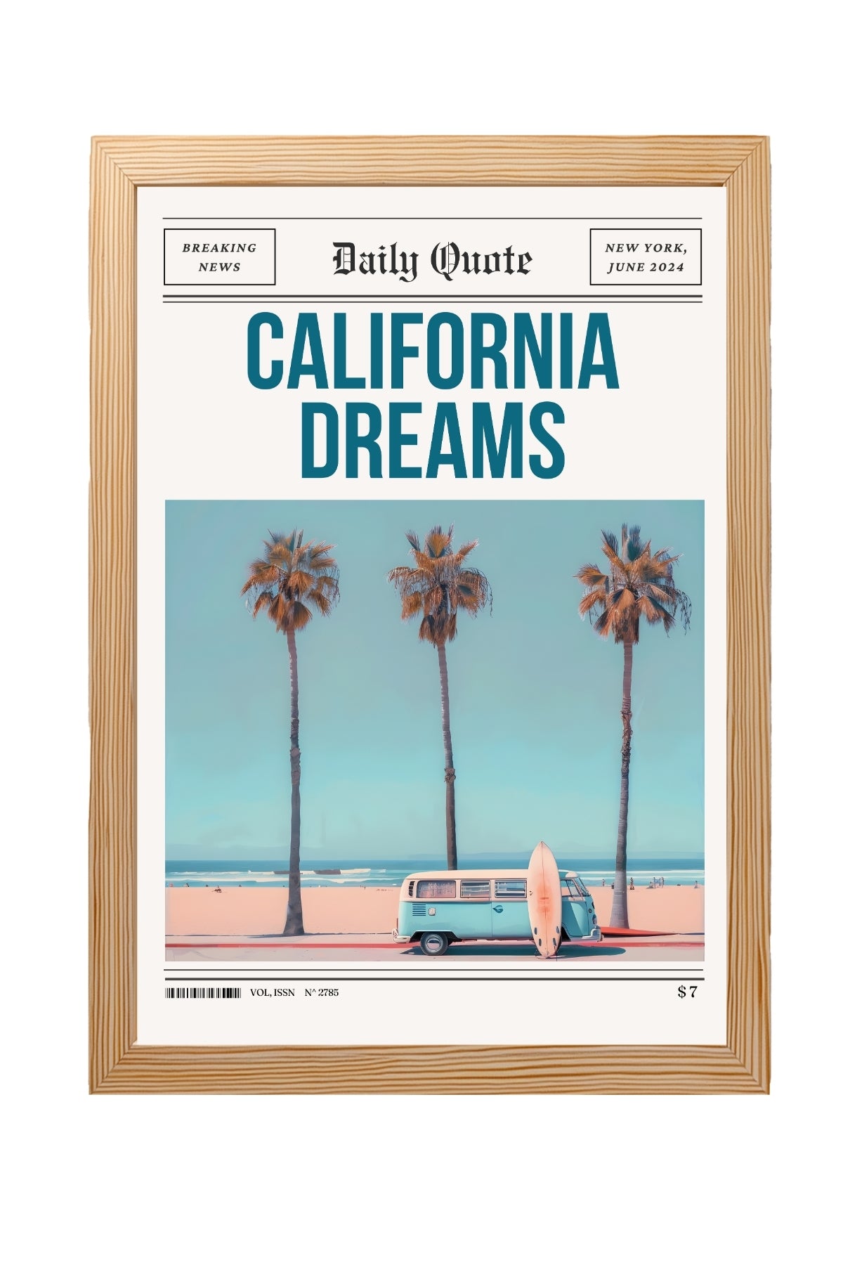 California Dreams Wall Art Print — Pacific Coast Sunset Poster