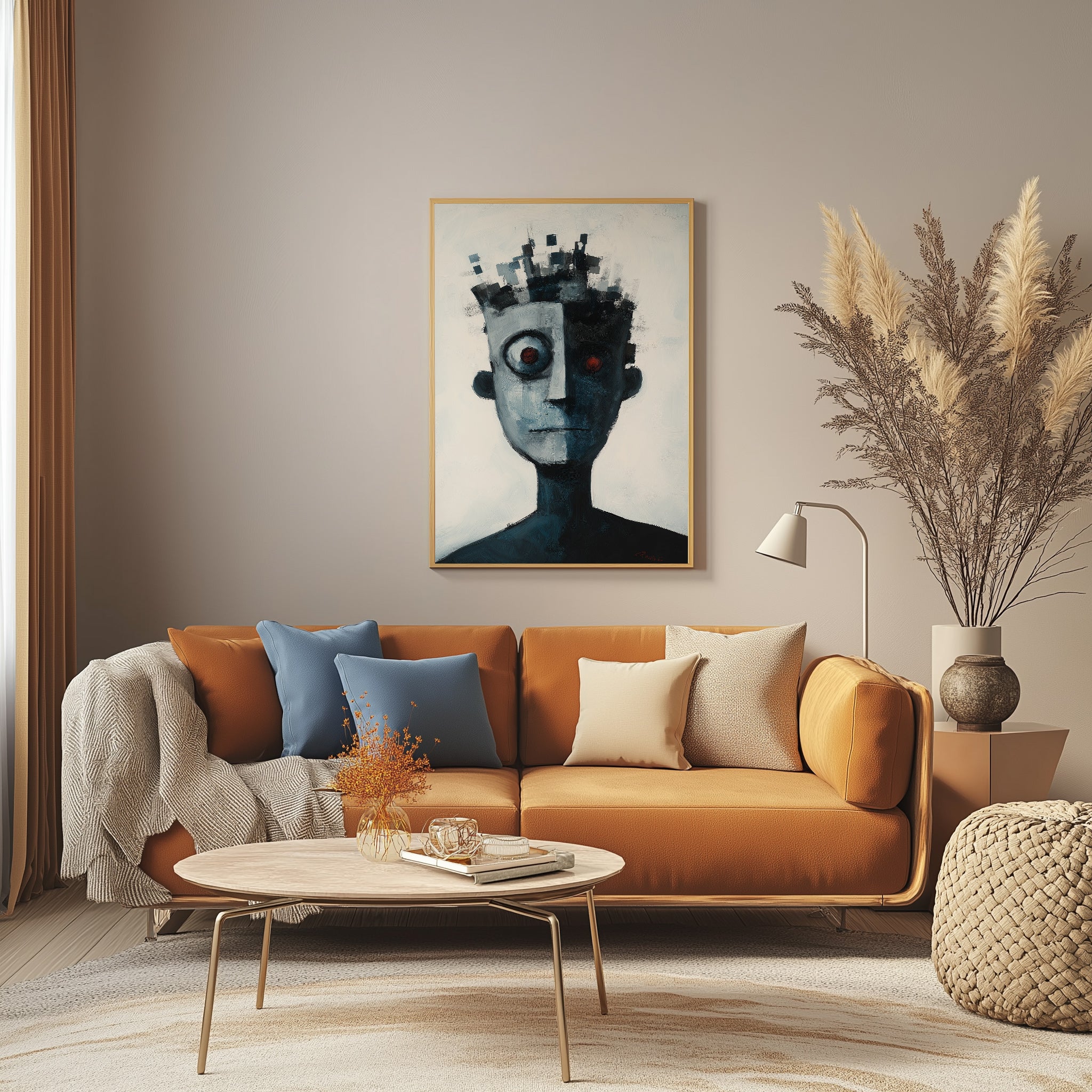 Lost Algorithm Wall Art Print — Digital Age Surreal Portrait Poster